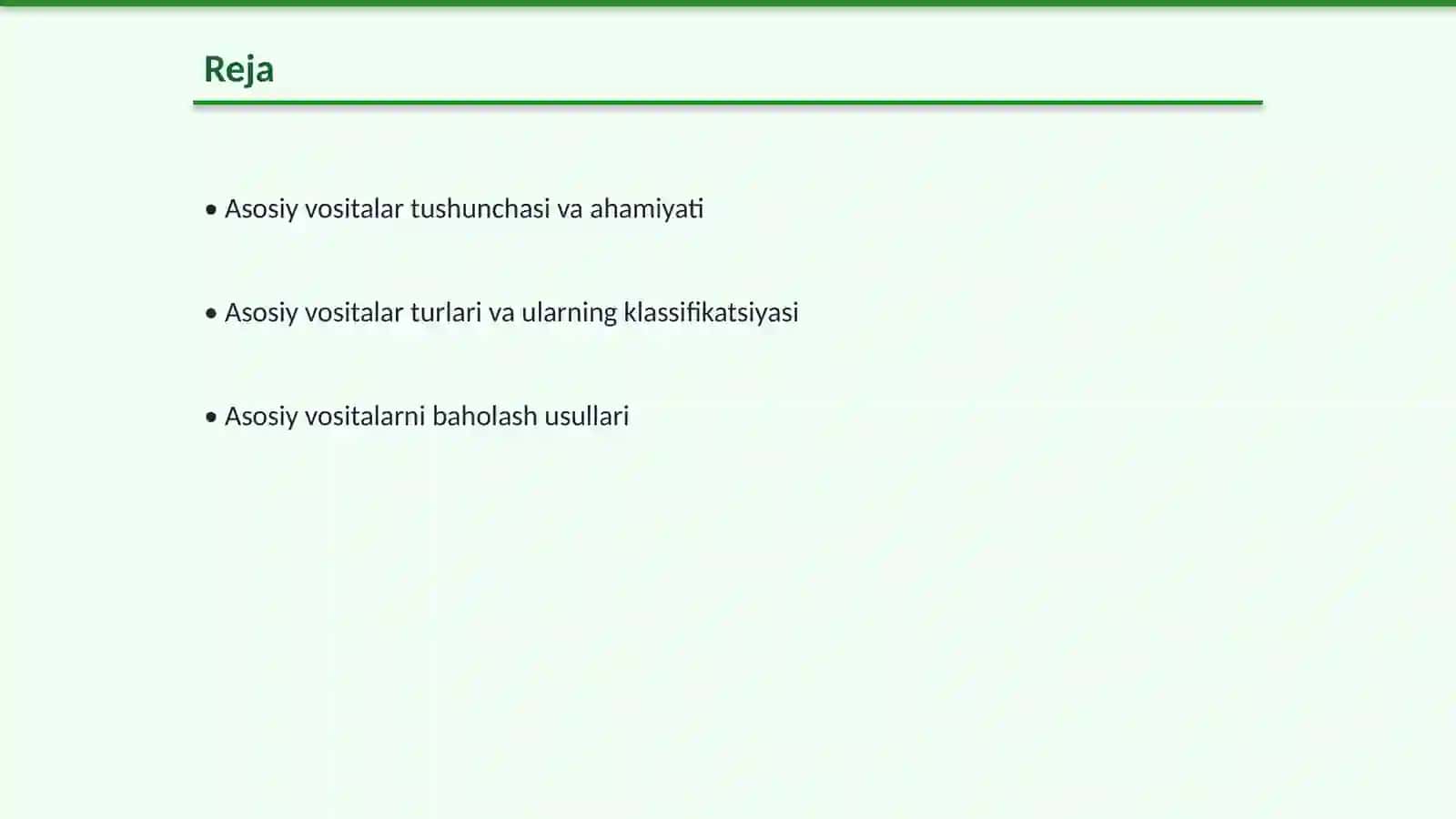 Asosiy vositalar hisobi 2