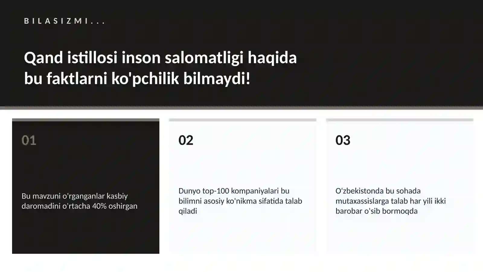 Qand istillosi inson salomatligi 2