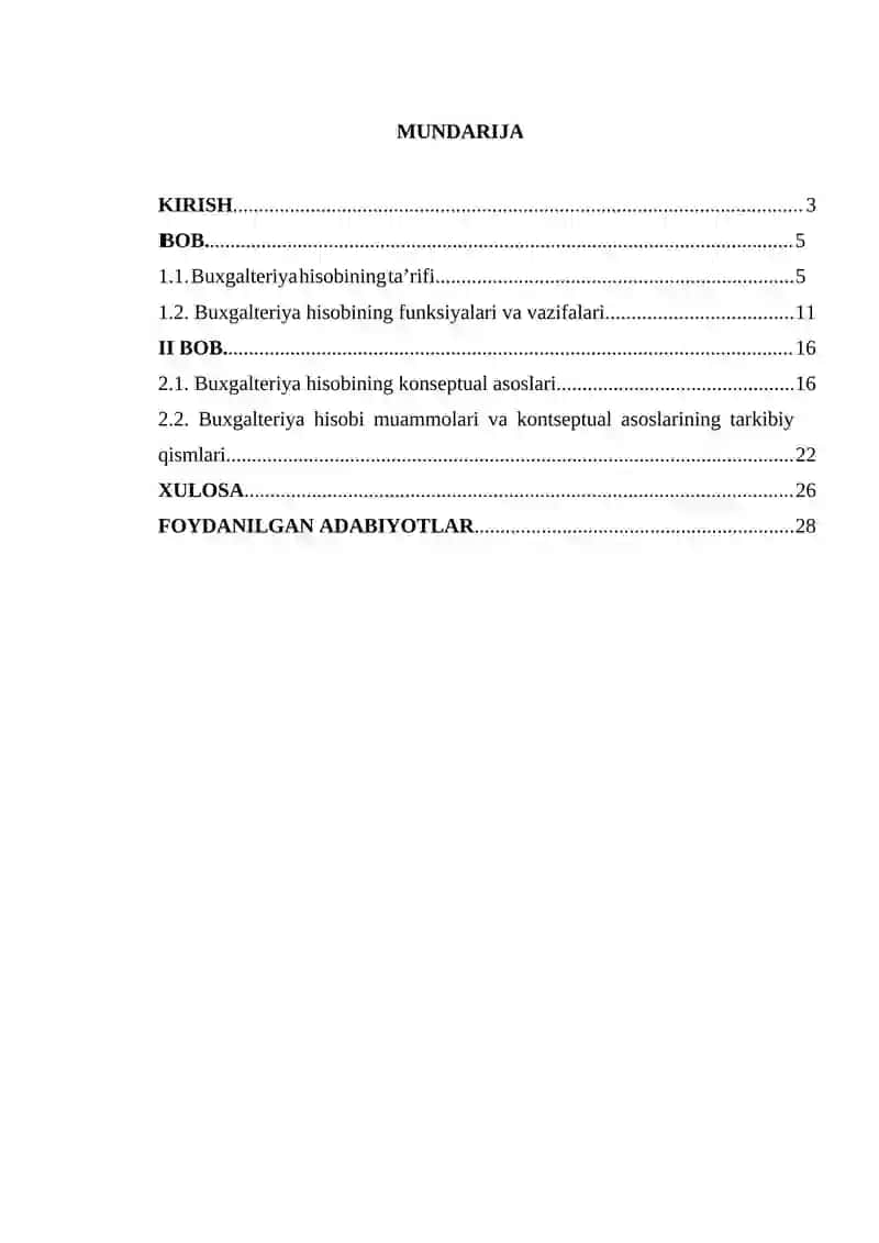 Buxgalteriya hisobi va uning kontseptual asoslari 2