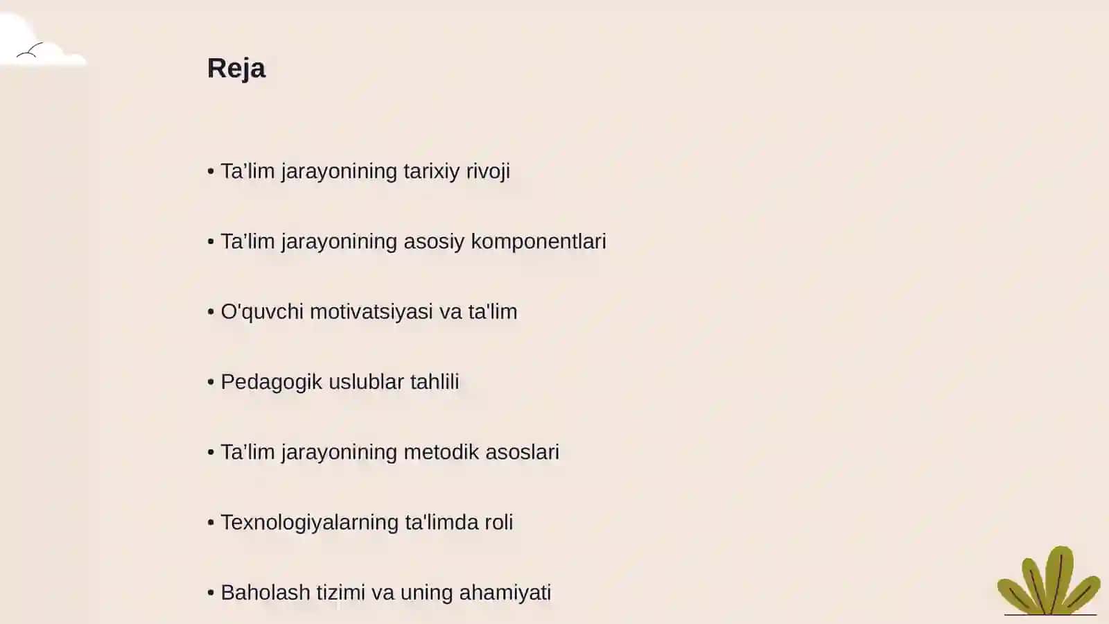Ta’lim jarayonining mohiyati 2