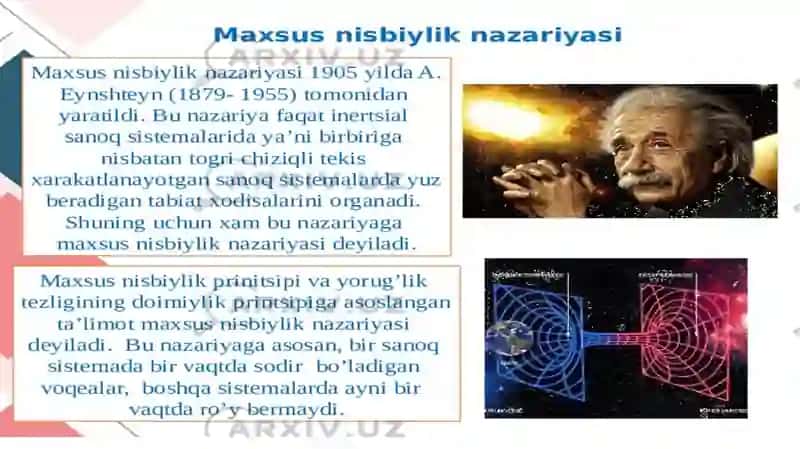 Nisbiylik Nazariyasi elementlari 2