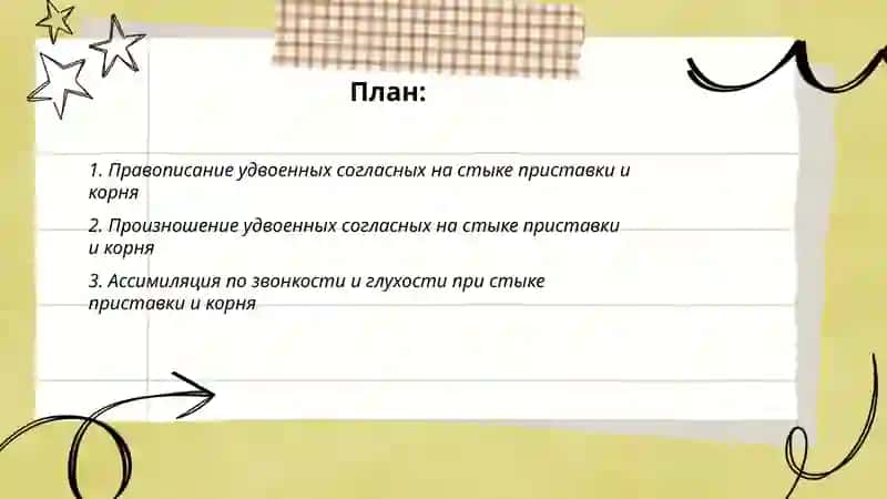 Двойные согласные на стыке приставки и корня 2