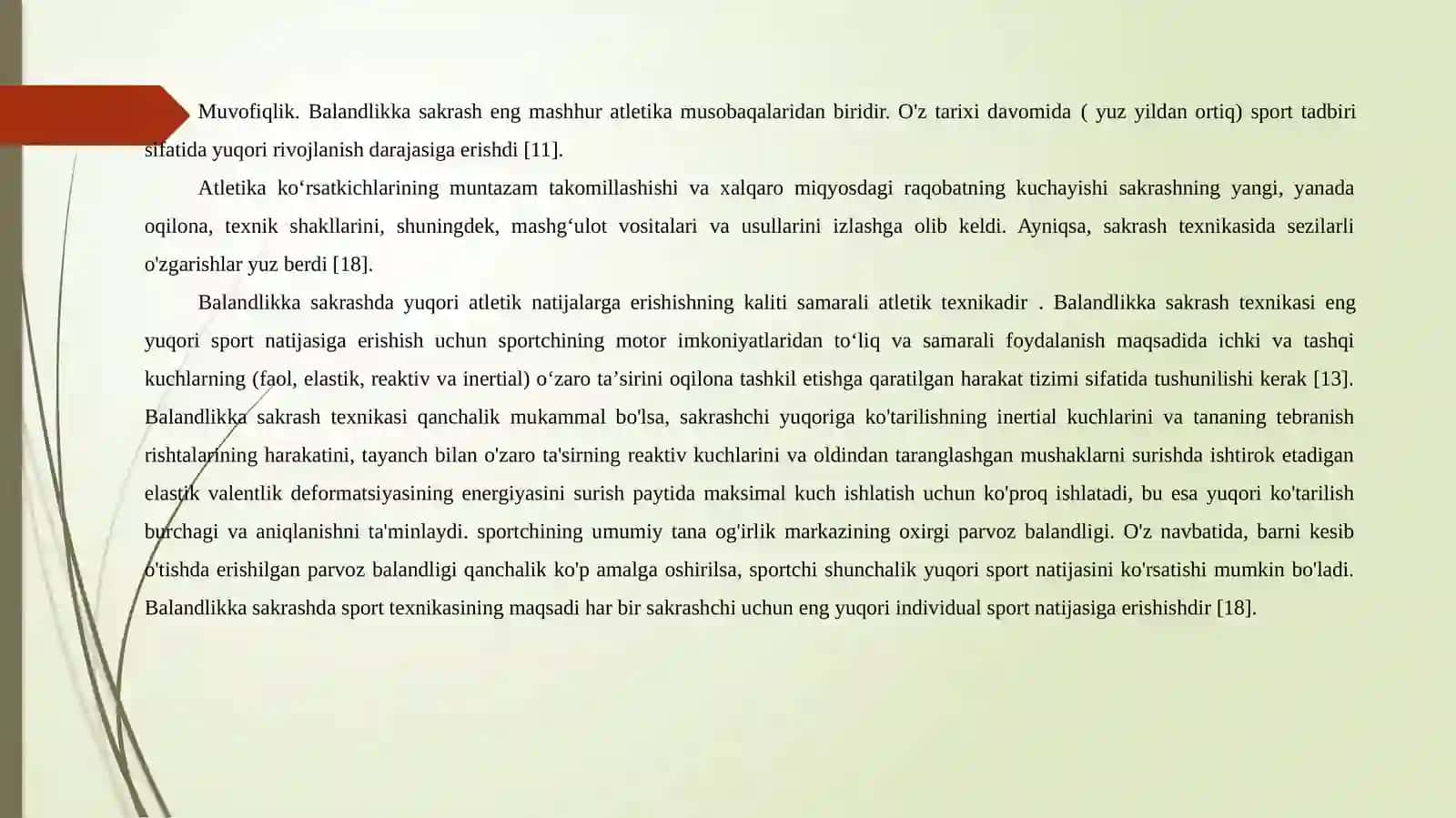 Balandlikka sakrash texnikasini oʻrgatish metodikasi 2