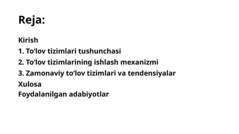 Toʼlov tizimlari 2