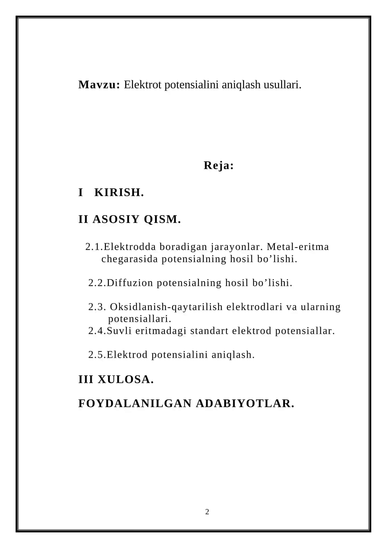 Elektrot potensialini aniqlash usullari 2