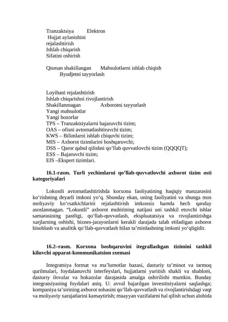 Integratsiyalashgan axborot tizimlari 2