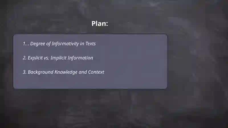 Degree of Informativity in Texts 2