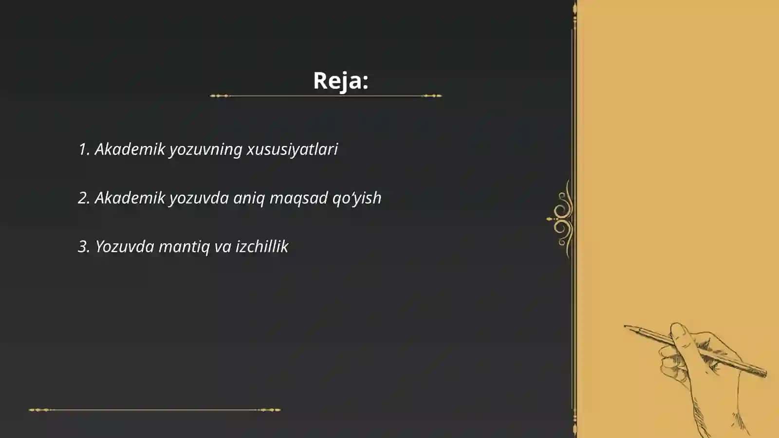 Akademik yozuv va axborot.Axborotning turlari va xususiyatlari 2
