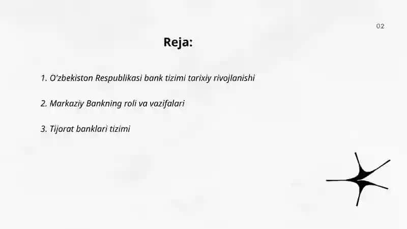 O'zbekiston Respublikasi bank tizimi va uning tarkibi 2