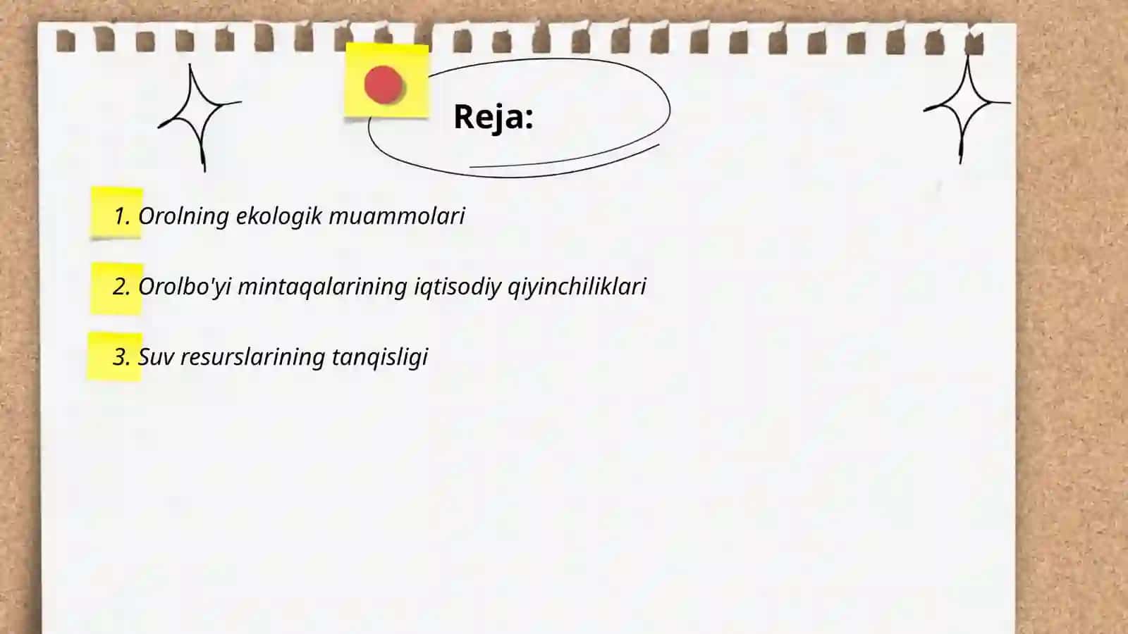 Orol va orolbo'yi muammolari 2