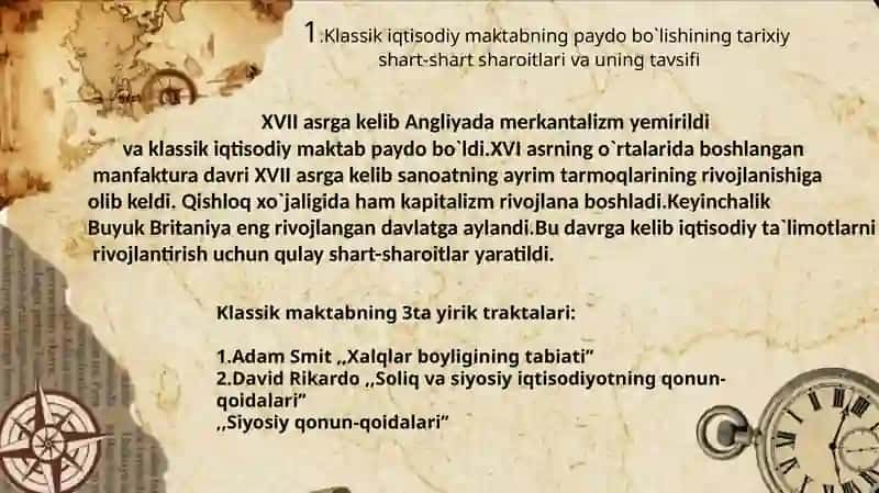 Iqtisodiy taʼlimotlar tarixi 2