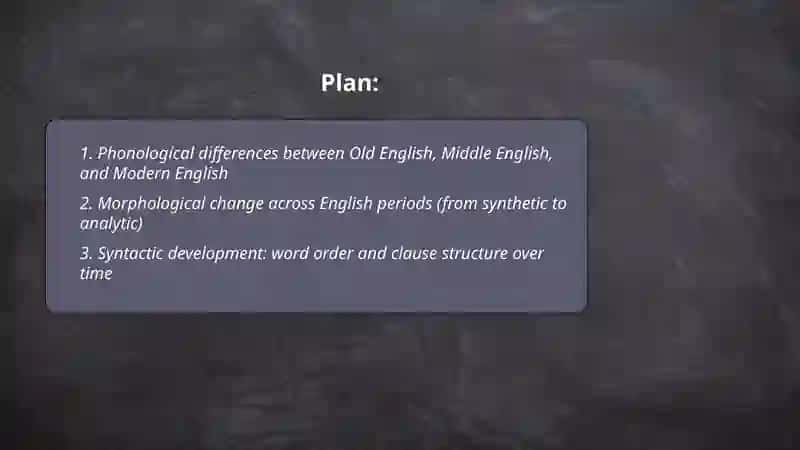 Comparing the periods of English 2