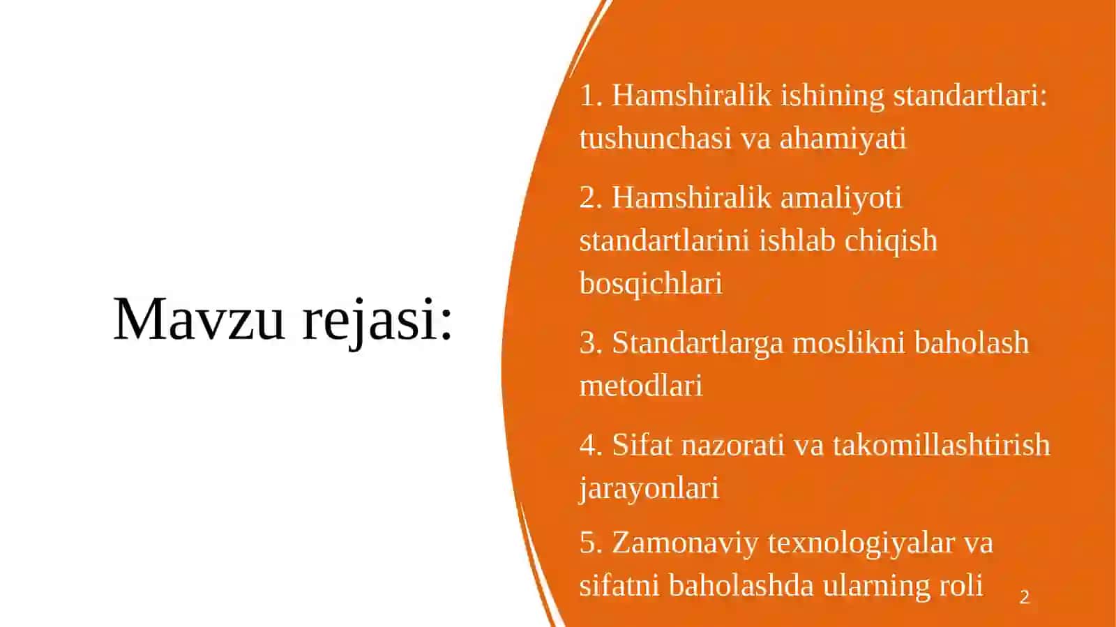 Hamshiralik ishi-mustaqil ish-SLAYD 2