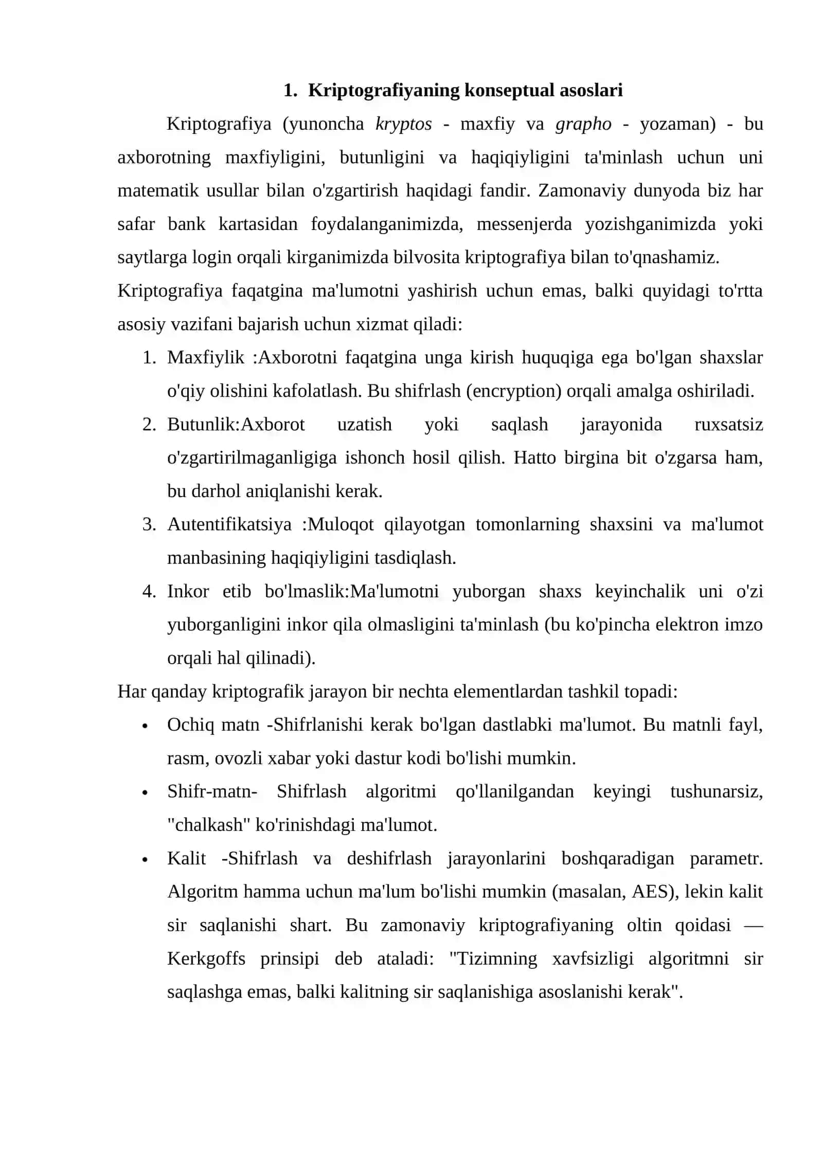 Axborotni himoya qilishning kriptografik usullari 2