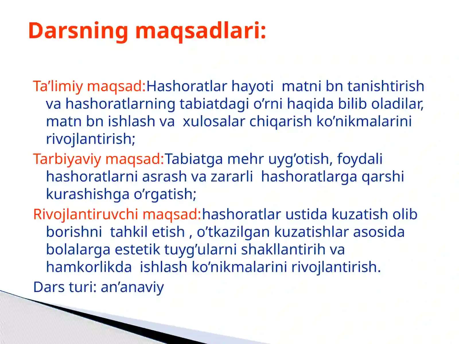 Hasharotlarning tashqi tuzilishi 2
