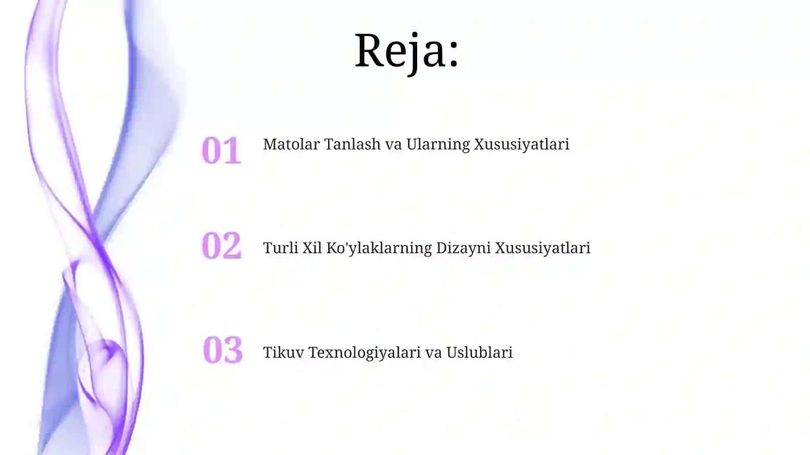 Tikuv Texnologiyalari va Uslublari 2