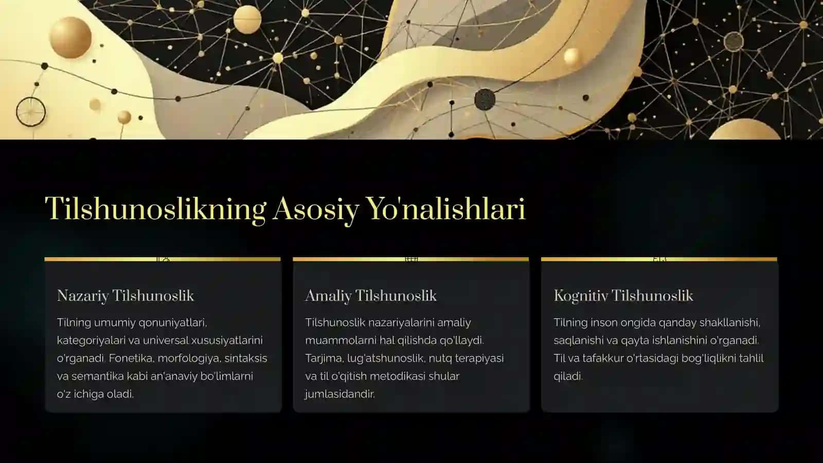 TILSHUNOSLIKNING ZAMONAVIY SOHALARI 2