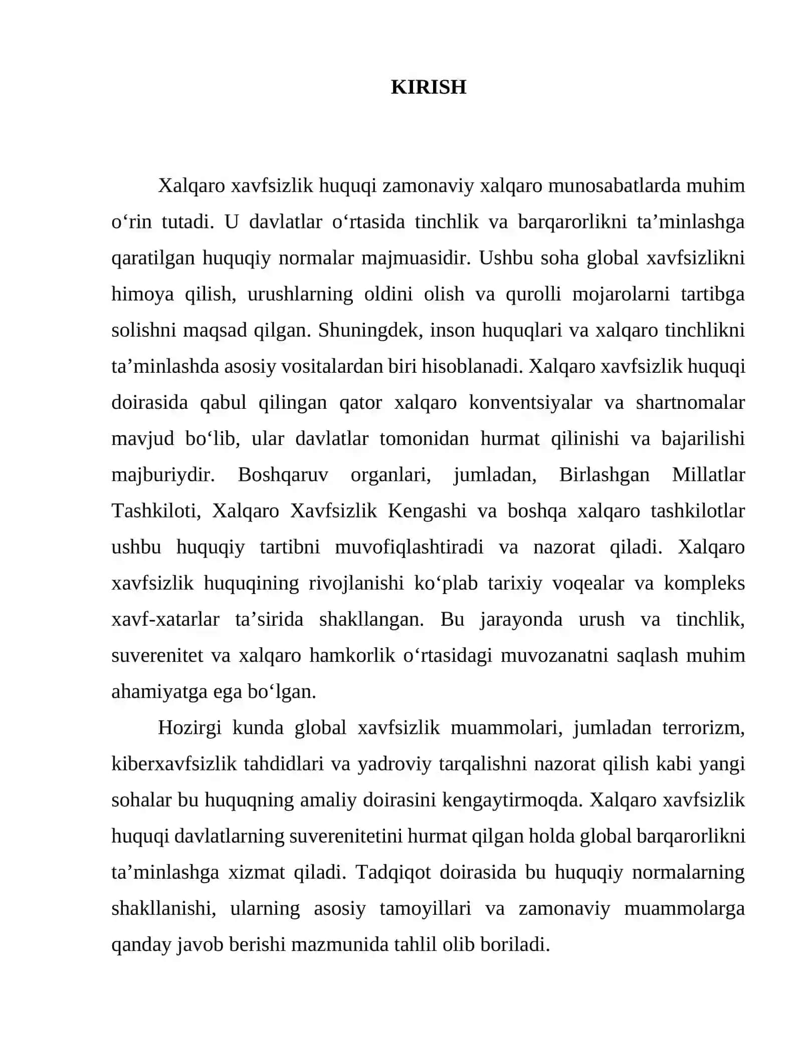 Xalqaro xavfsizlik huquqi 2