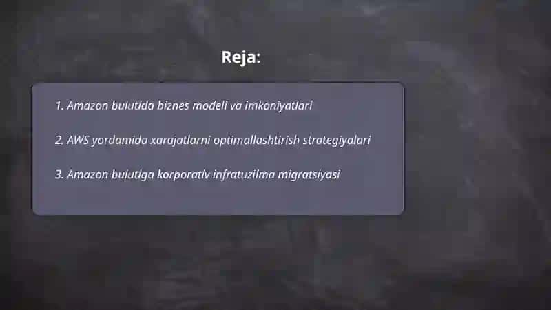 Amazon bulutida biznes imkoniyatlar 2