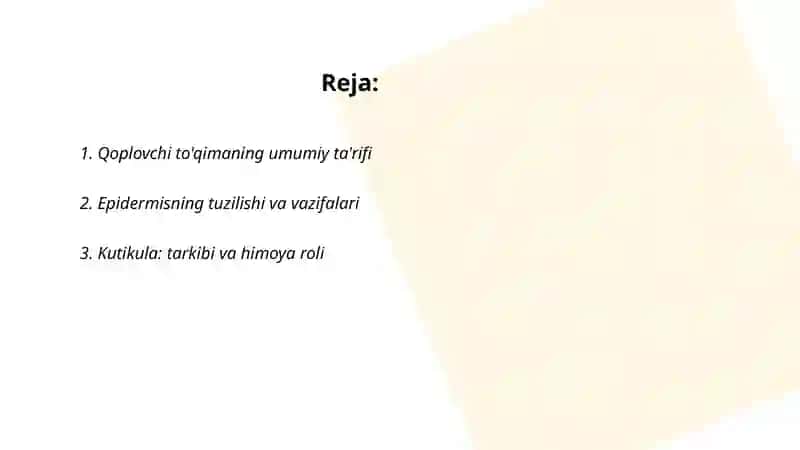 Qoplovchi to'qima 2