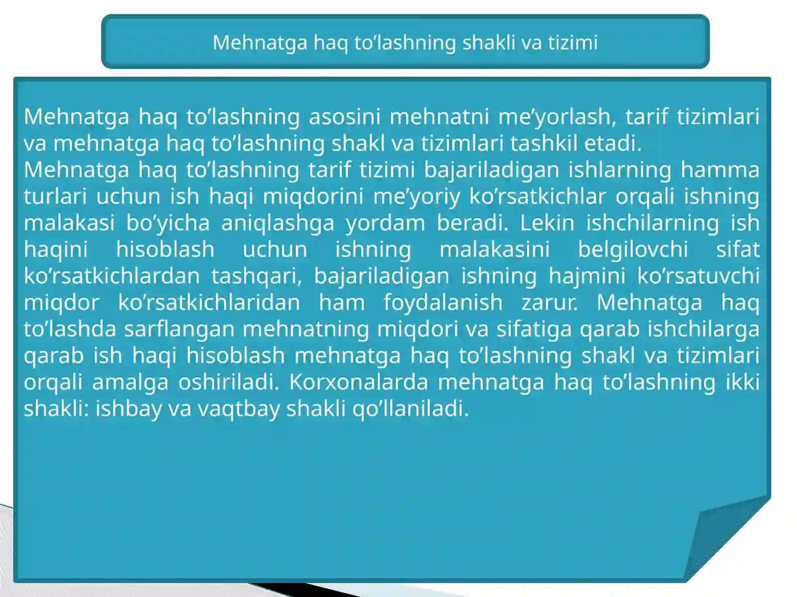 Mеhnаtgа hаq to’lаshning shаkllari va usullаri 2