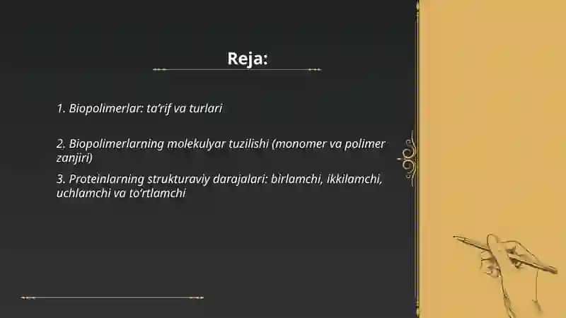 Biopolimerlar tuzulishi va hossalari 2
