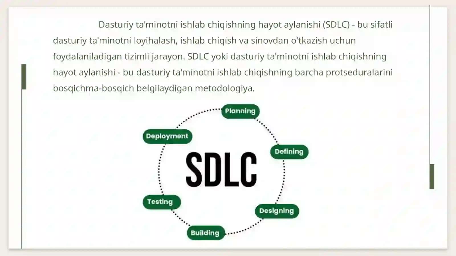 Dasturiy injiniring jarayonlari. Dasturiy ta’minot ishlab chiqishning hayot sikli modellari 2