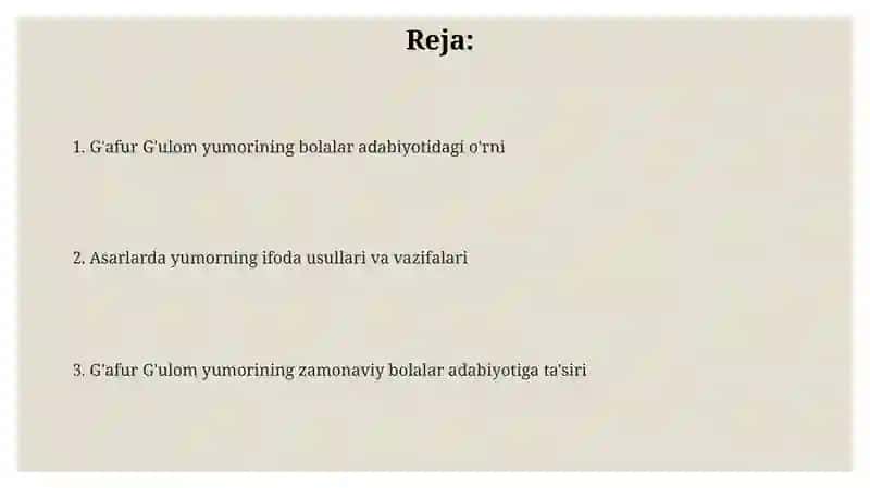 G'afur G'ulomning bolalar uchun yumor 2