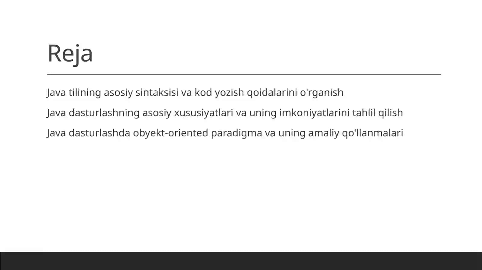 Javatiliningasosiyelementlarinitahlilqilish 2