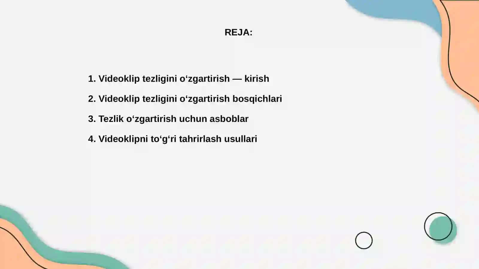 Videoklip tezligini oʻzgartirish 2