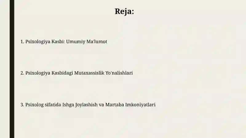 Psixologiya kasb sifatida 2