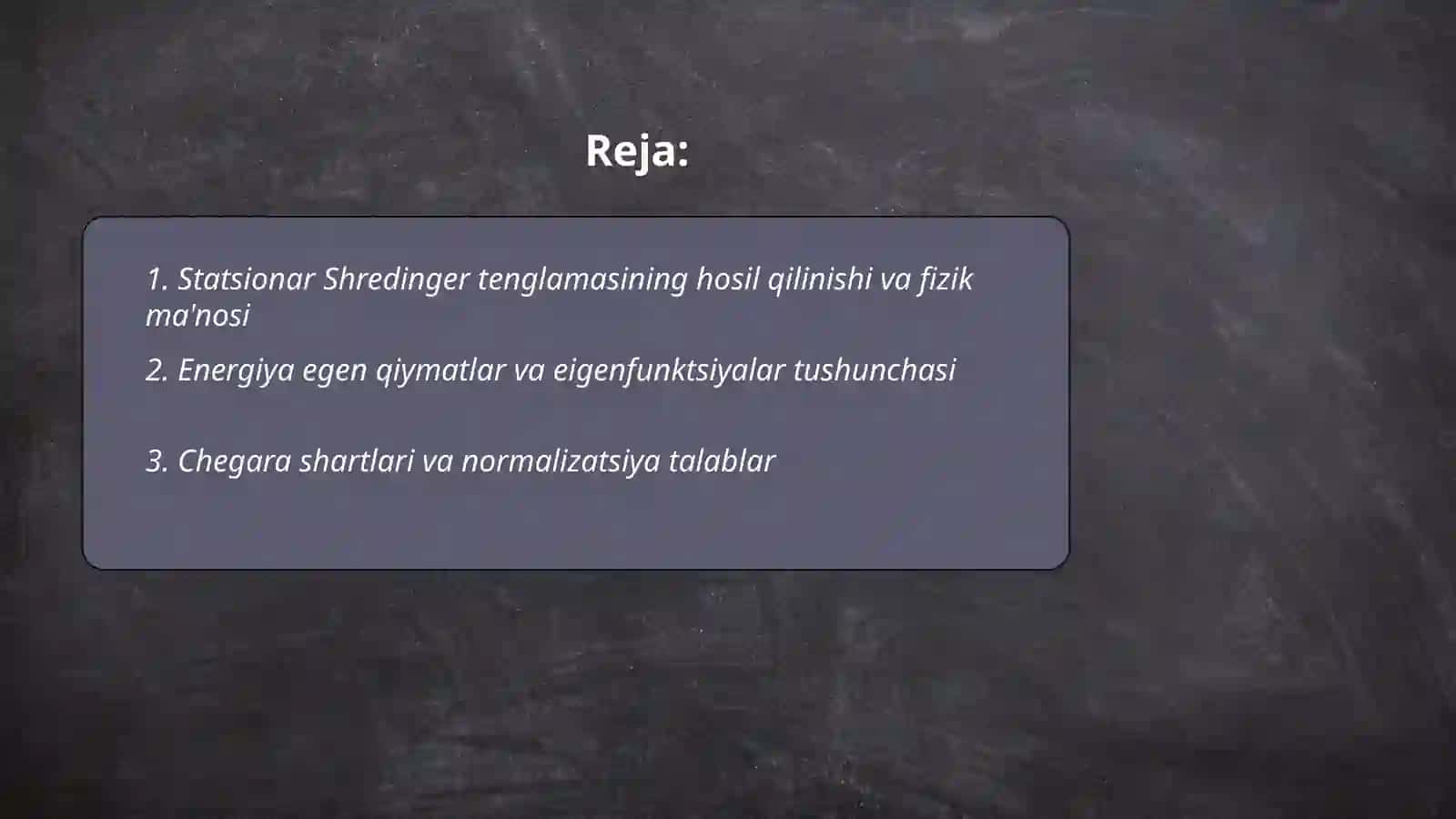 statsionar Shredinger tenglamasi 2