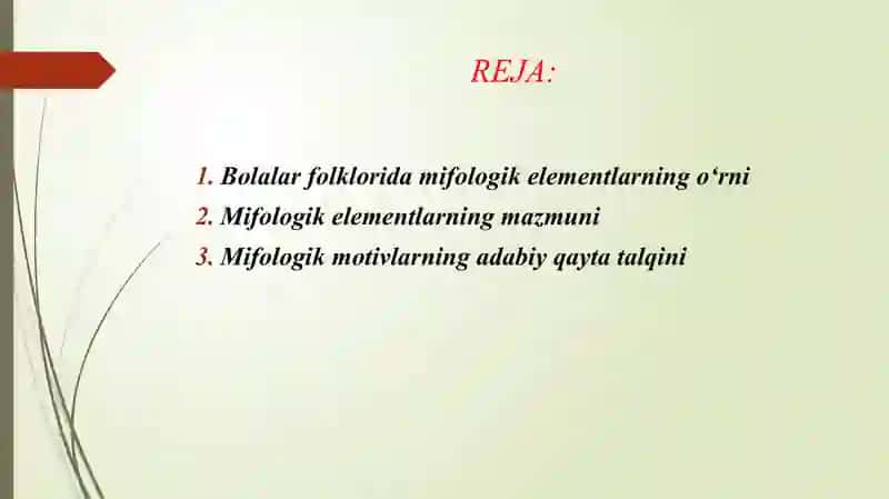 BOLALAR FOLKLORIDA MIFOLOGIK ELEMENT 2