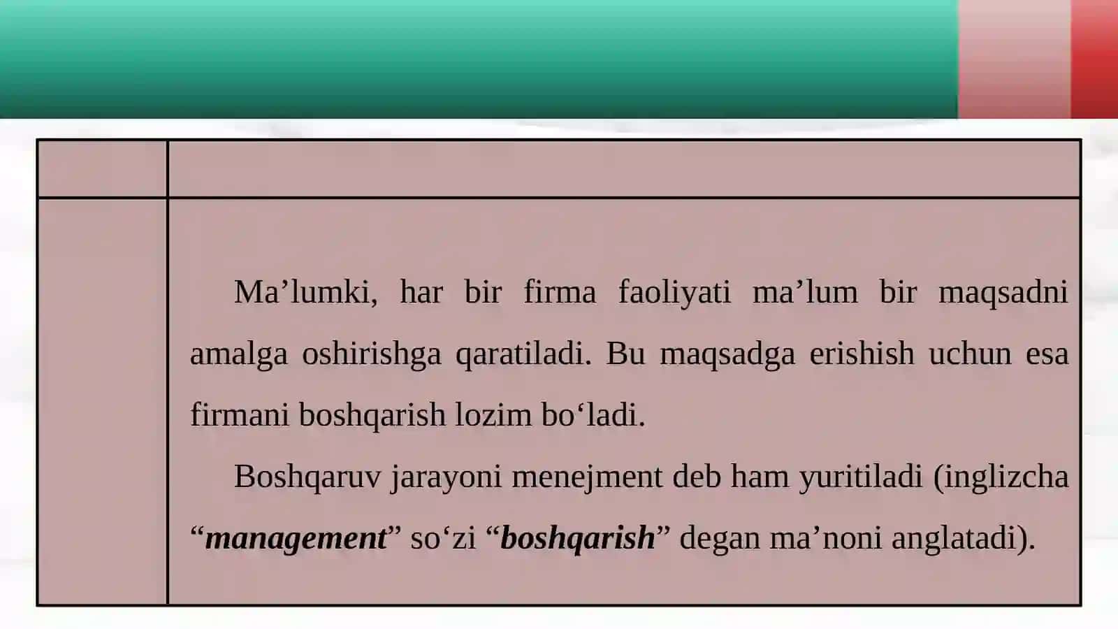 Firmaniboshqarish-menejment 2