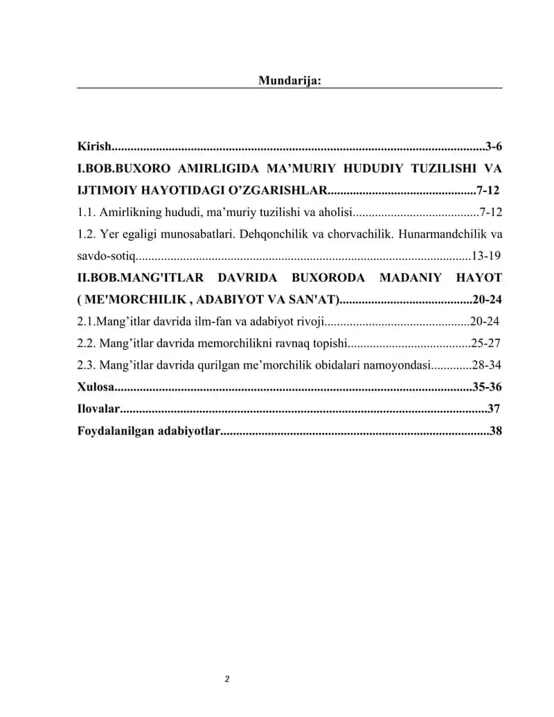 Mang'itlar davrida Buxoroda madaniy hayot 2