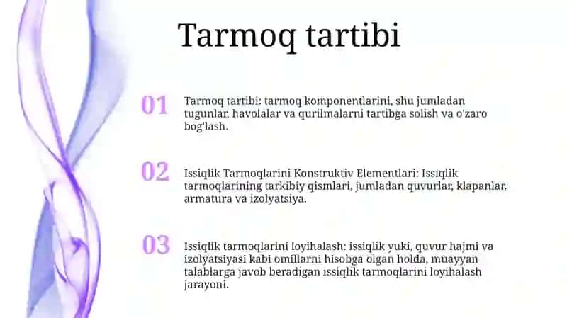 Issiqlik Tarmoqlarini Konstruktiv Elementlari 2