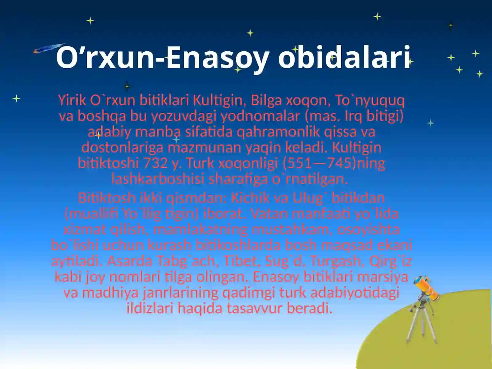O’rxun-Enasoy obidalari 2