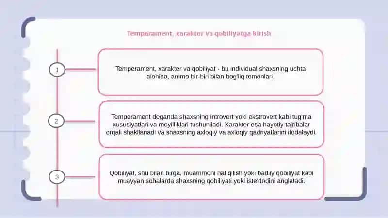 Temperament, xarakter va qobiliyat 2
