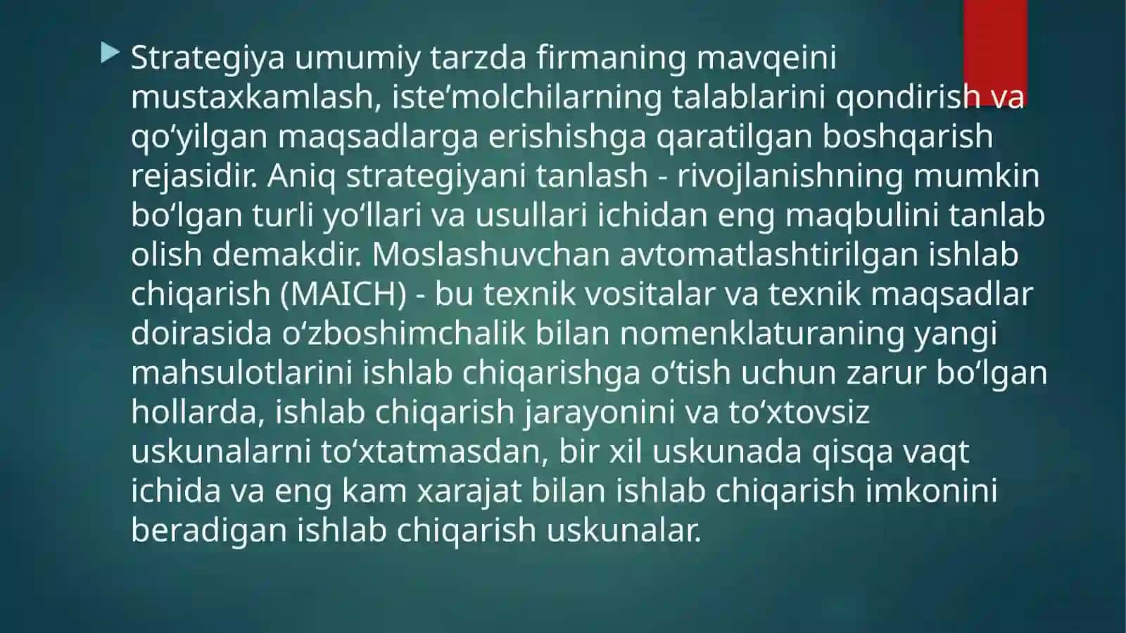 sanoat korxonalarida strategik rejalashtirish 2