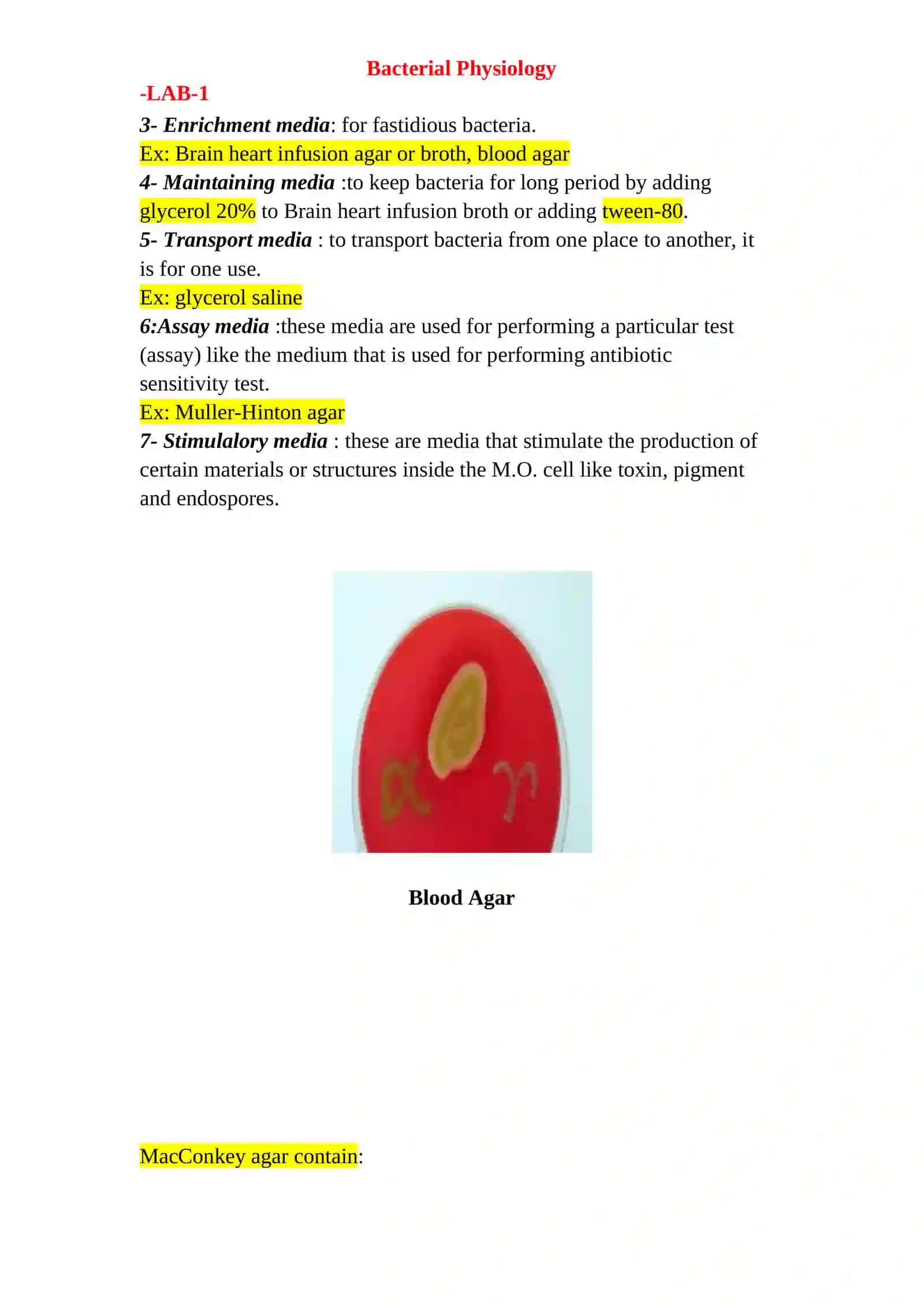 Bacterial Physiology 2