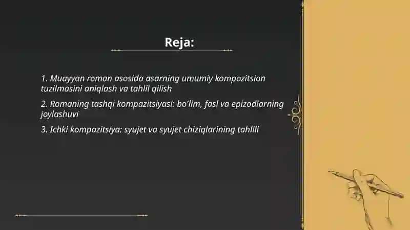 Badiiy asar kompazitsiyasi 2