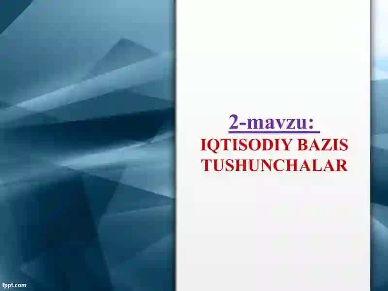 Mikroiqtisodiyot fanidantаqdimot 2