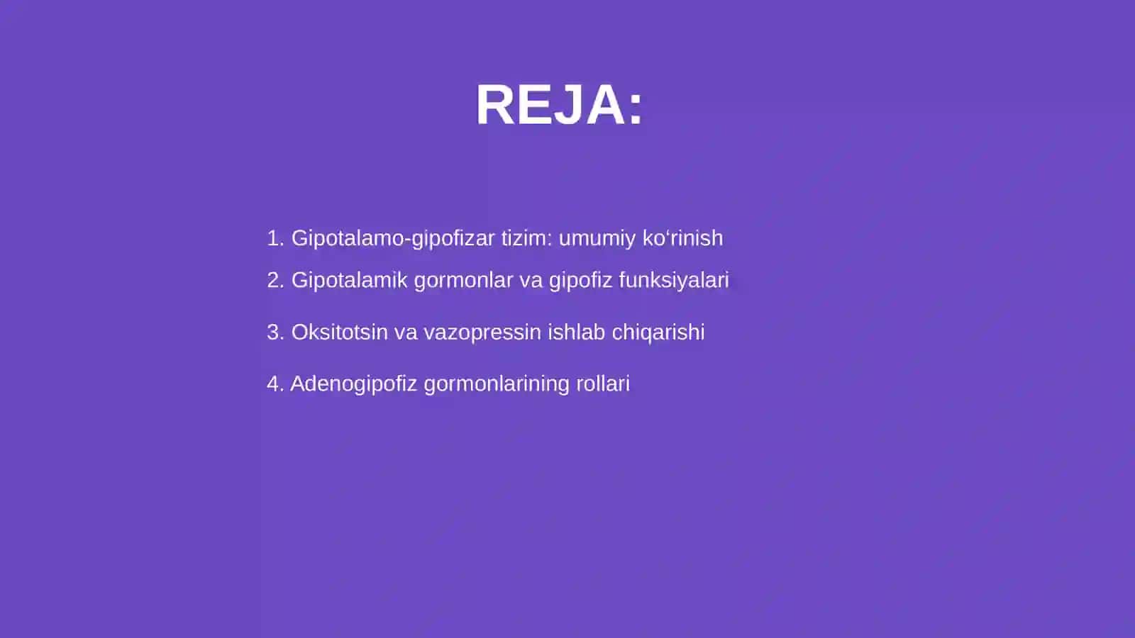 Gipotalamo-gipofizar tizim: boshqaruv va ta'sir 2