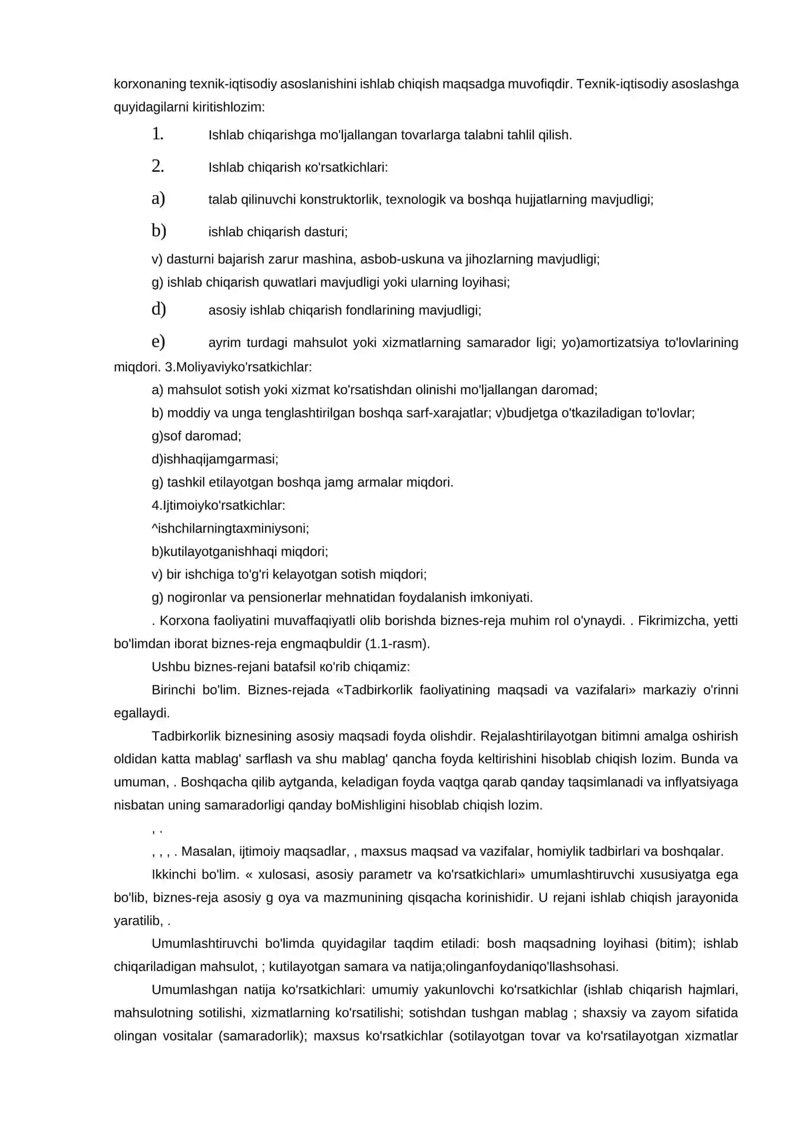 Texnik-iqtisodiy asoslash 2