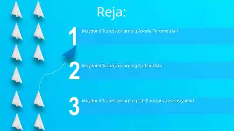 Maydonli Tranzistorlarning Asosiy Parametrlari 2