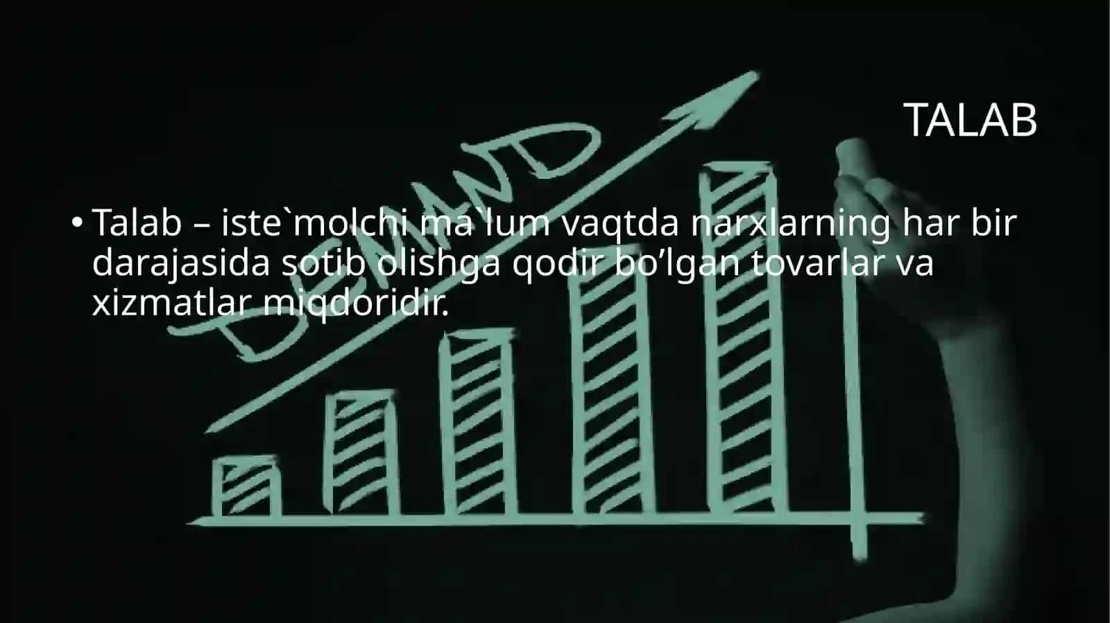 Talab va taklifning tub mazmuni 2