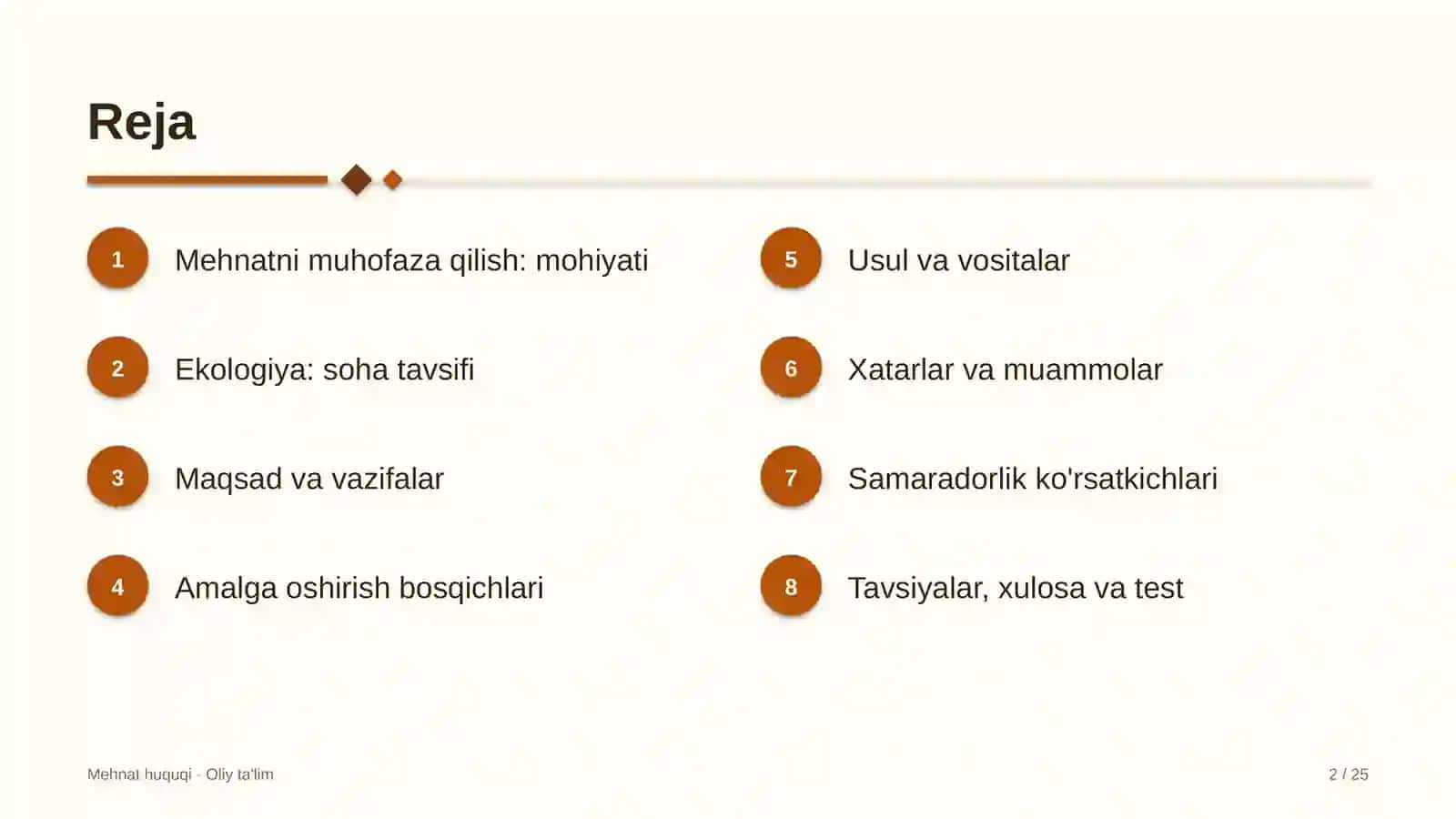 Ekologiya sohasida mehnatni muhofaza qilish 2