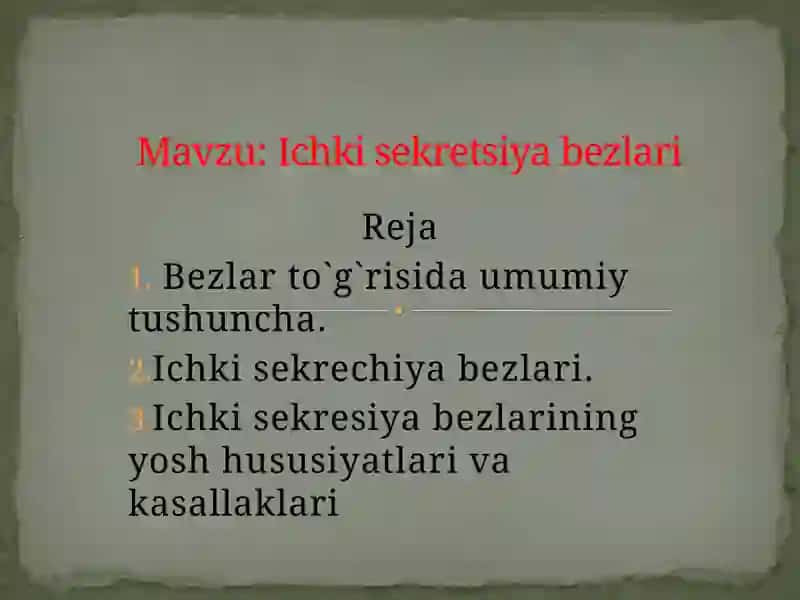 Ichki sekretsiya bezlari 2