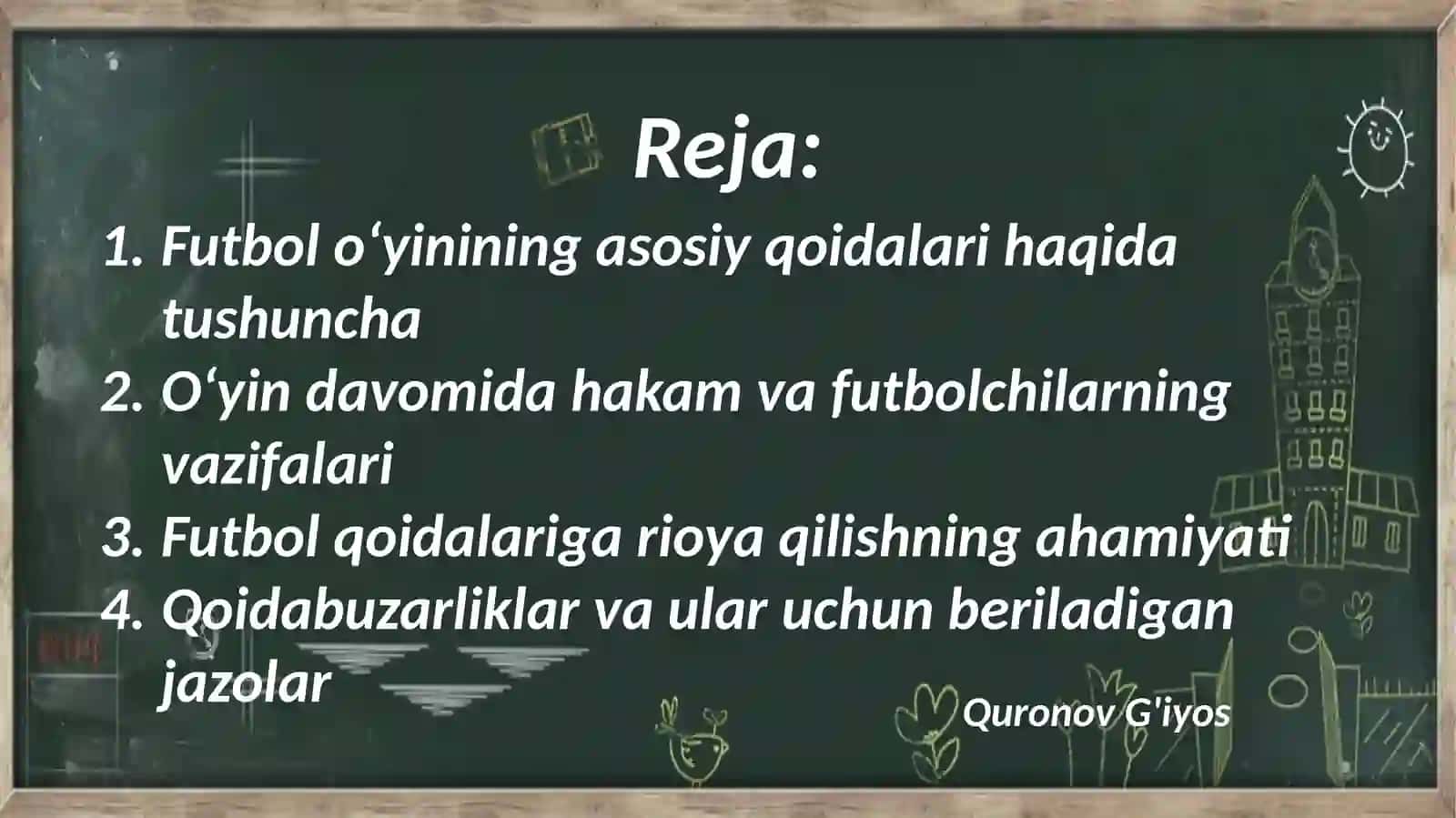 Futbolda o'yin qoidalari va ularga rioya qilish 2