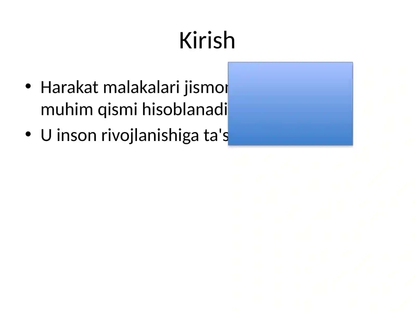 Harakat malakalarining tashkil etish qonuniyatlari 2